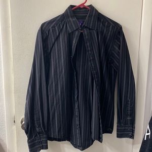 Men’s Long Sleeve Medium black striped dress shirt
